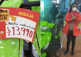 Se encadena para que le vendan moto en 14 pesos, ¡se equivocaron en precio!