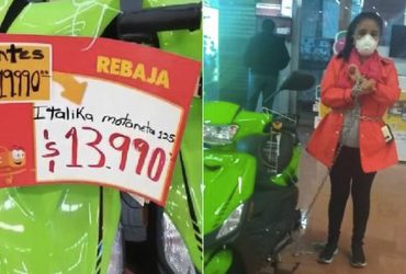 Se encadena para que le vendan moto en 14 pesos, ¡se equivocaron en precio!