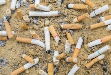 Las colillas de cigarros son peligrosas contaminantes de la tierra y los océanos